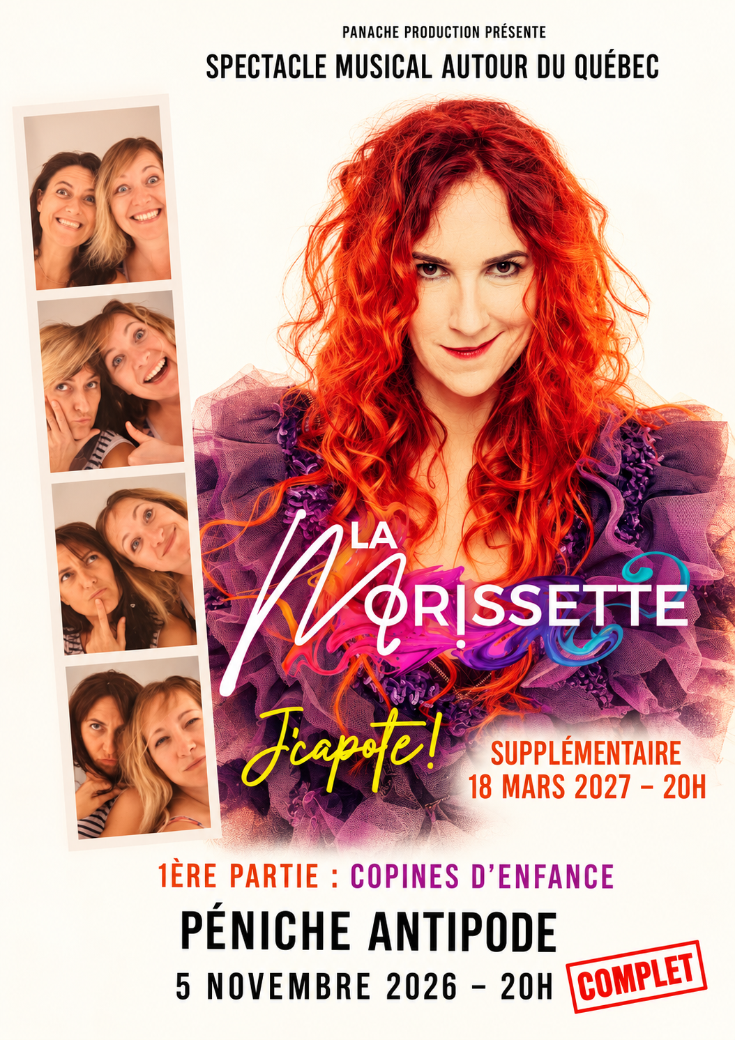 Affiche de J’ capote ! à l’Antipode avec Copines d’enfance